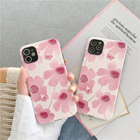 Pink flower phone case