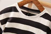 Boys' Summer Fashion Casual Striped Short Sleeve Suit