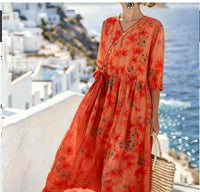 Casual Printed Temperament Long Skirt Girl