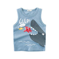 Fashion Boys Sleeveless Sling Cartoon Baby Top