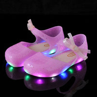 Baby jelly glow shoes bow