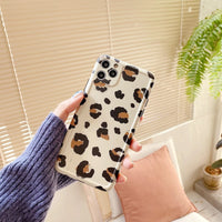 Compatible with Apple , Oil Painting Leopard Print Mobile Phone Case