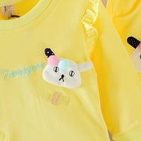 Autumn girl cartoon two-piece suit