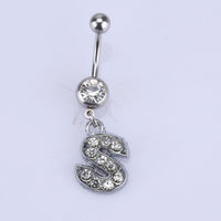 English alphabet hypoallergenic body piercing navel nail