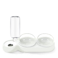 Double Bowl Automatic Pet Bowl Feeder Cat Waterer