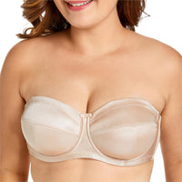 Non-slip strapless bra