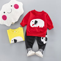 Three-piece cartoon bear with velvet thickening