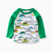 Children's Full Print Tide Brand Long-sleeved T-shirt