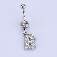 English alphabet hypoallergenic body piercing navel nail