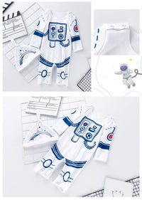 Baby cartoon spacesuit long sleeve jumpsuit