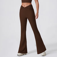 Women's High-Waist Slightly Flared Quick-Drying Casual Sports Trousers