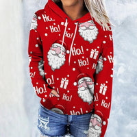 Printed Wansheng Hooded Pullover Leisure Fashion Sweater