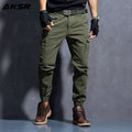 Men's slim solid color trousers