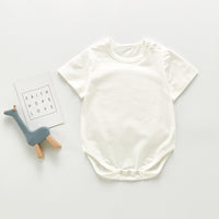 Monochrome cotton short sleeve romper