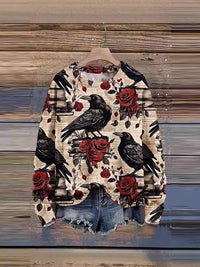 Digital Printing Fashion Round Neck Women's Sweater