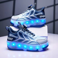 Four-Wheel Childrens Flashing Mesh Roller Skates