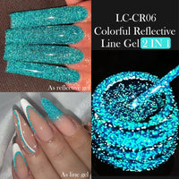 Nail Gel With A Glittery Brushed Finish And Reflective Sequins