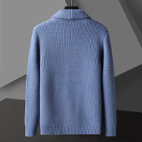 Lapel Button Cardigan Sweater Men's Korean Style