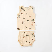Baby Summer Vest Suit Cotton Thin Split Romper