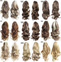 Long Wave Ponytail Wrap Around Ponytail Clip In Hair Headwear Gray Hairpiece Natural Extensions