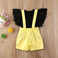 Two-piece suspender culottes