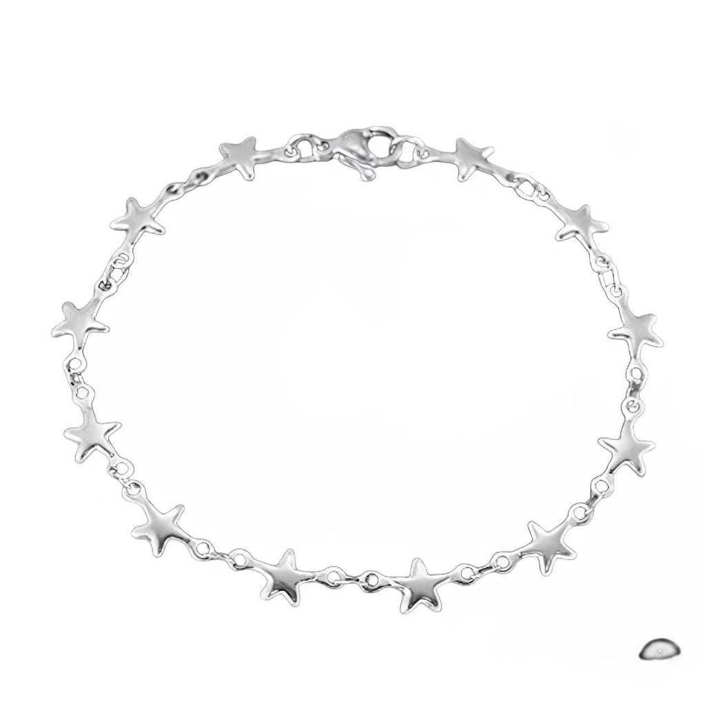 Sweet Cool Hot Girl Stainless Steel Five-pointed Star Necklace