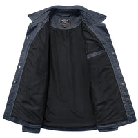 Spring New Denim Long-sleeved Shirt Men Washed Long Lining