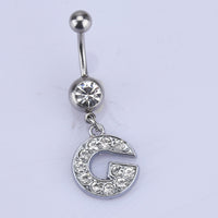 English alphabet hypoallergenic body piercing navel nail