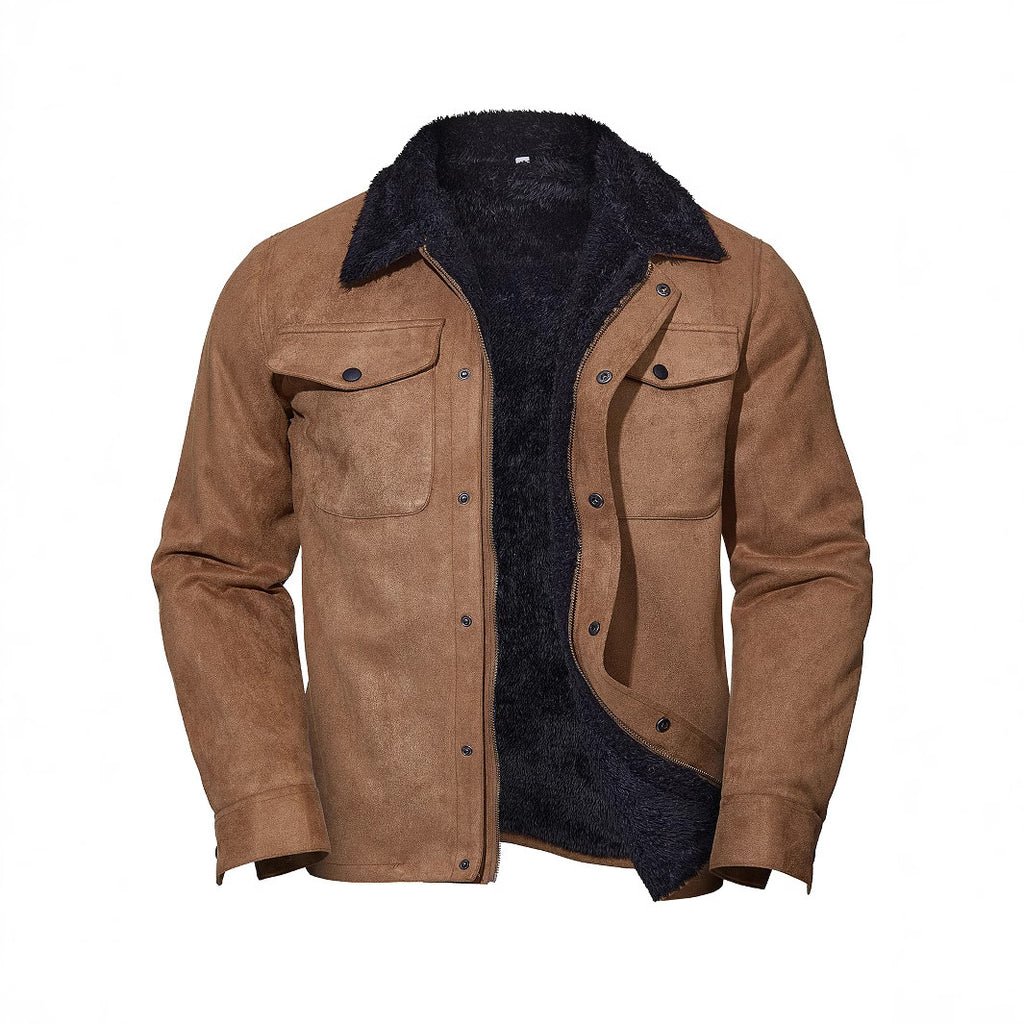 Men's Vintage Suede Casual Coat Lapel