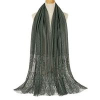 Solid color hollow scarf