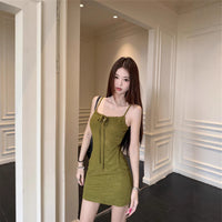 Slim Fit Waist Cinching Hip Hugging Dress