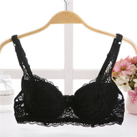 Thin Breathable Plus Size Lace Push Up Adjusting Bra