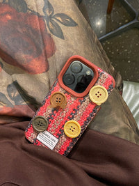 Autumn And Winter Ins Sweater Button Phone Case