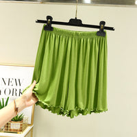 Summer High-waist Loose-fitting Skirt-trousers Capri Pants Wide-leg