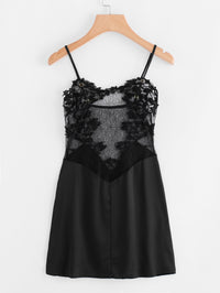 Lace See-through Nightdress Best-selling High-stretch Silk Lingerie Camisole For Women