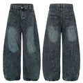 Women's Worn Looking Washed Out Wide Leg Jeans