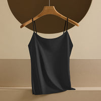 Summer Seamless Ice Silk Camisole Womens Solid Color Casual Inner Layer Top