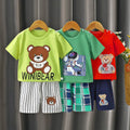 Children's Short-sleeved Shorts Suit T-shirt Cotton Class A Two-piece Set