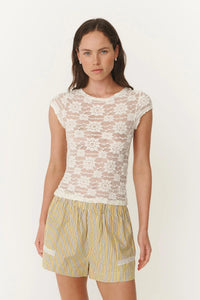 Fashionable Sexy Slim-fit Hollow-out Lace Top For Women