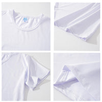 Women's Short-sleeve Printed Crew-neck White T-shirt