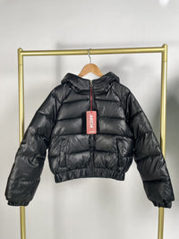 Hooded High Waist Ultra Short Cotton Jacket