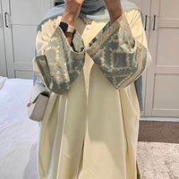 Fashion Embroidered DUBAI Turkish Elegant Cardigan Robe