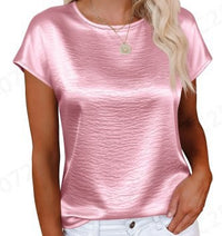 Casual Solid Color Short-Sleeve T-Shirt Women's Top