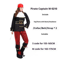 Adult Men's And Women's Fancy Dress Ball Performance Costume Captain Costume