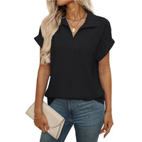 Women's Drop-Shoulder Loose Casual Floral Pullover Shirt