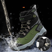 Winter Fleece-Lined Thickened Leather And Fur-Lined Children's Snow Boots