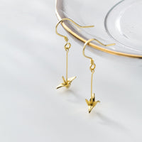 Cute Origami Crane Sweet Long Earrings G1817