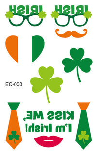 Tattoo Sticker Paper Irish Festival Flag Children Face Pasters Tattoo Sticker
