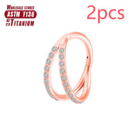 F136 Titanium Alloy Fork Nose Ring Human Body Puncture Ornament