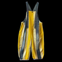Vintage Stripe Suspender Pants Women's Loose Cotton Denim Jumpsuit